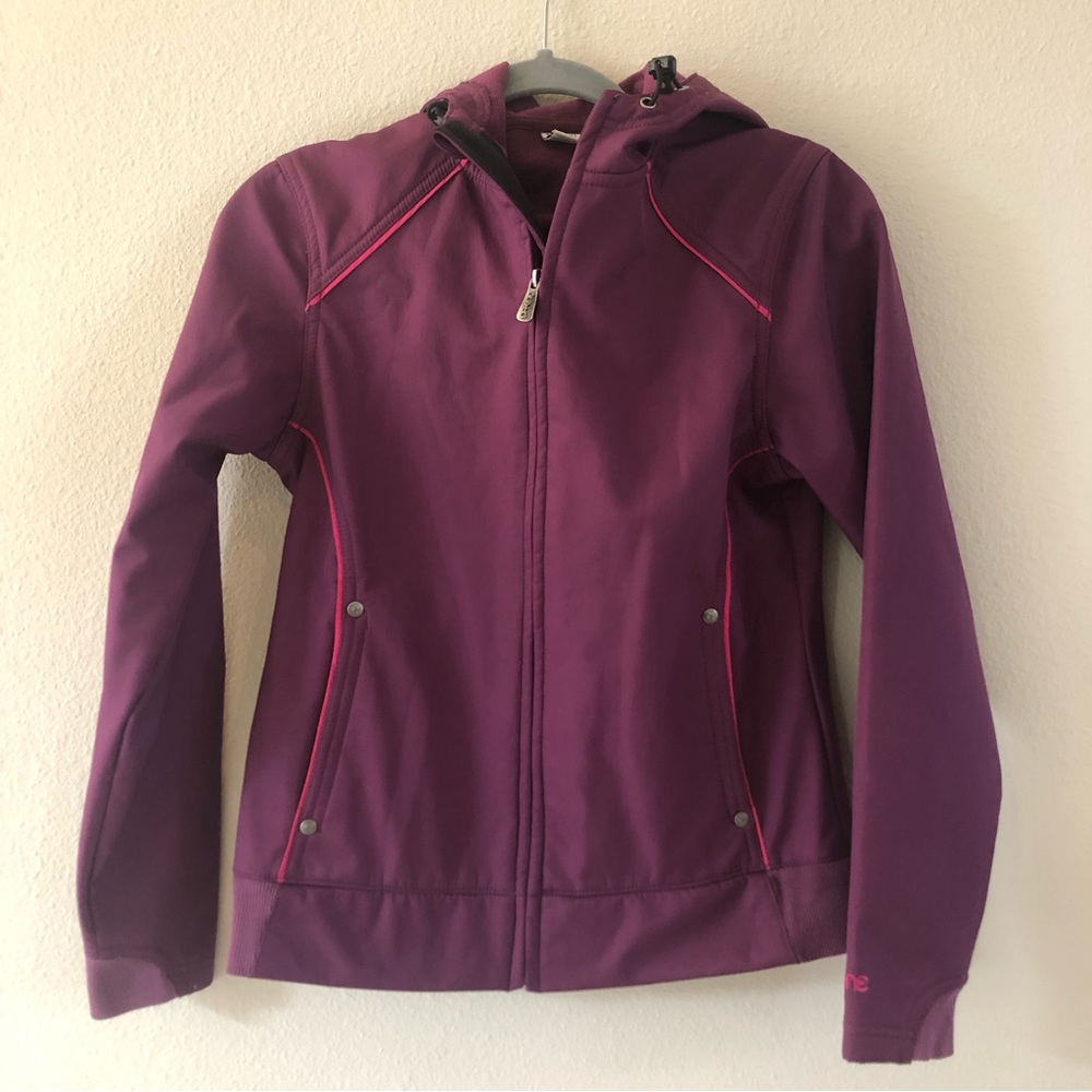 $129 Dakine Fleece Lined Jacket Purple Neon Pink Sz S